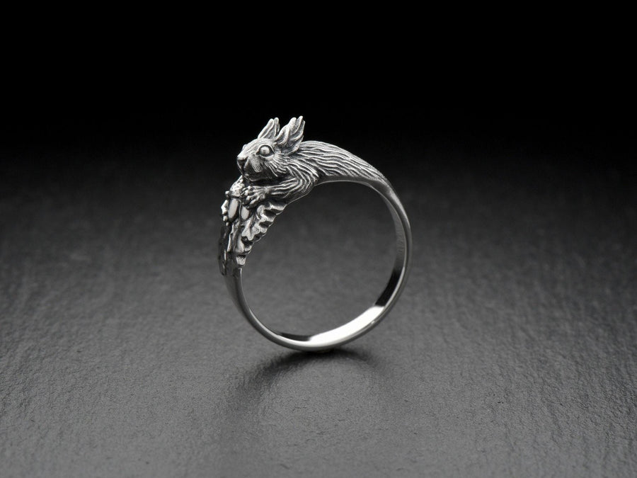 men's gift	animal jewelry	animal ring	silver ring	men gift	Squirrel ring	Squirrel jewelry	Silver Squirrel	Ring with Nuts	Squirrel lover	Eichhörnchen-Ring	bague écureuil	squirrel souvenir