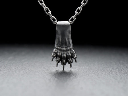 Sterling Silver Wolverine Paw Pendant: Handcrafted Animal Necklace (etsy image id: 7349349066)