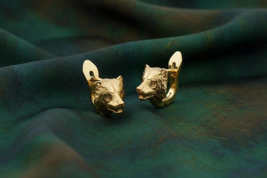 Sterling Silver Wolverine Earrings: Animal Lover Jewelry (etsy image id: 7349562486)