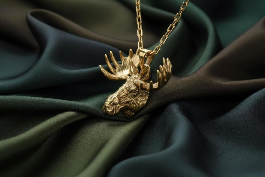 Elk head pendant	Elk	Elk necklace	Elk jewelry	silver elk	elk head	elk lover	silver pendant	Sterling silver