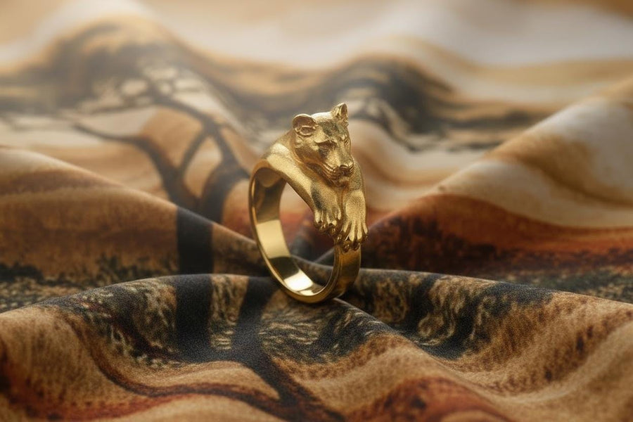 men's jewelry	silver signet ring	animal signet ring	animal silver ring	Lion head jewelry	wild cat jewelry (etsy image id: 4243232621)