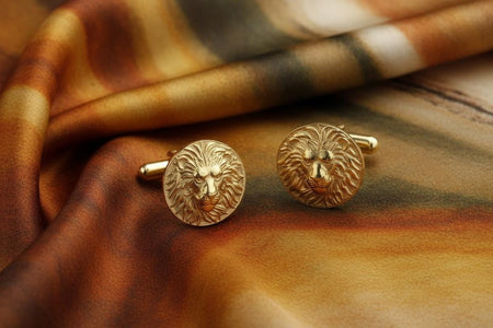 Sterling Silver Lion Cufflinks: Oxidized 925 Silver Animal Jewelry (etsy image id: 7352859510)
