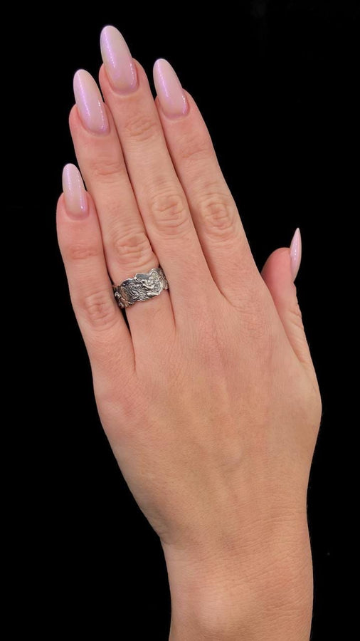 Sterling Silver Greek Gods Ring: Zeus, Poseidon, Hades Brutalist Jewelry (etsy image id: 6165057142)