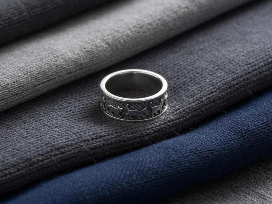 The Kittens Ring is a perfect accessory for everyday wear or for special occasions. It also makes a great gift for someone special who loves kittens and wants to add some feline charm to their jewelry collection. (etsy image id: 4274576204)