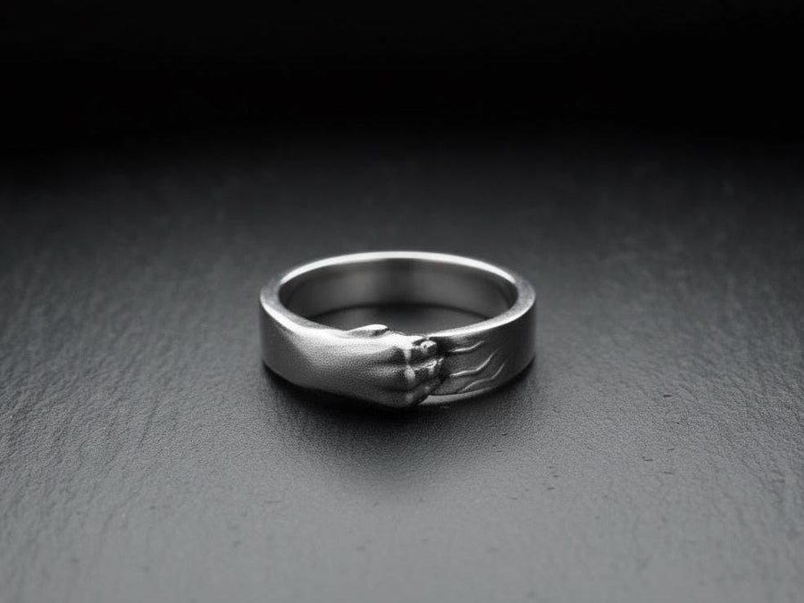 Sterling Silver Cat Paw Ring – Minimalist Feline Jewelry (etsy image id: 7408480969)