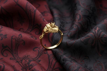 Gothic Angel and Demon Cats Sterling Silver Ring – Yin Yang Jewelry (etsy image id: 7361976110)