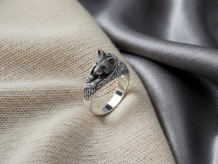 Cat in Blanket Silver Ring – Art Nouveau Sterling Silver Cozy Cat Jewelry | Handmade Gift for Cat Lovers and Dreamers (etsy image id: 7362125862)