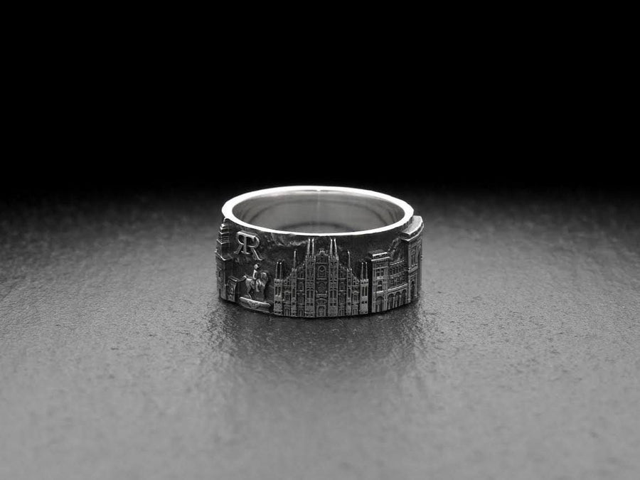 Sterling Silver Milan Cityscape Ring: Handmade Italian Souvenir (etsy image id: 6095723741)