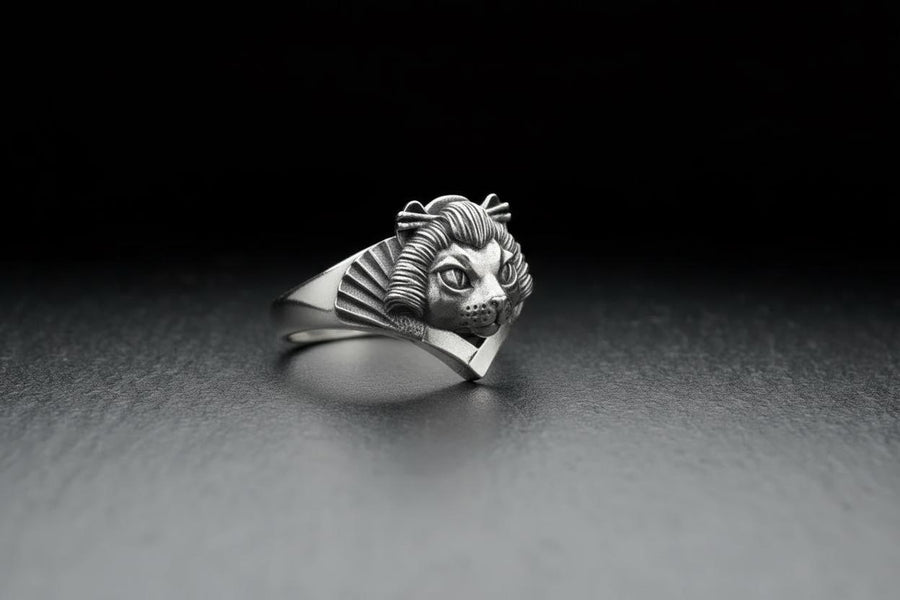 Geisha Cat Silver Ring – Sterling Silver Asian Cat Ring | Elegant Artisan Jewelry Gift for Her (etsy image id: 7412601587)