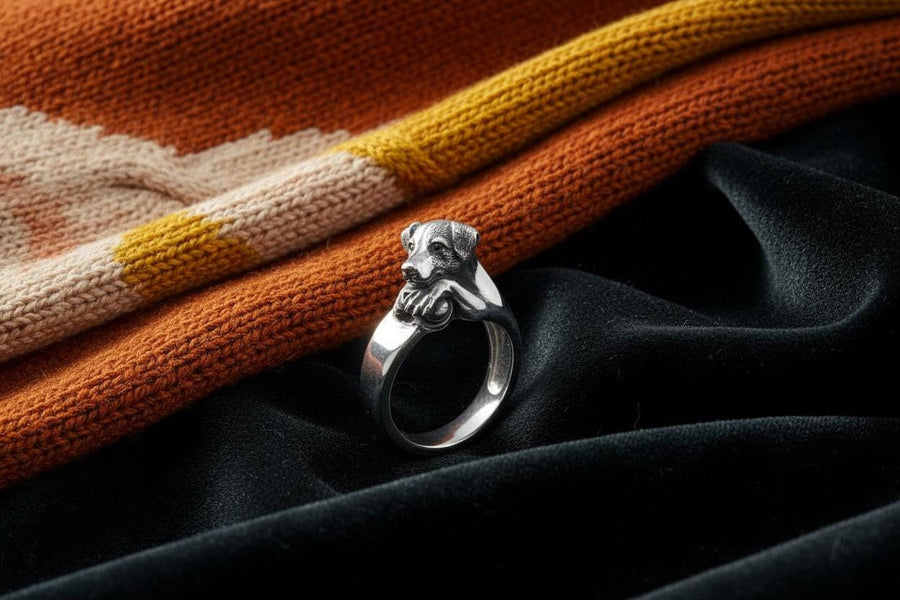 Sterling Silver Jack Russell Ring: Handmade Dog Lover Jewelry
