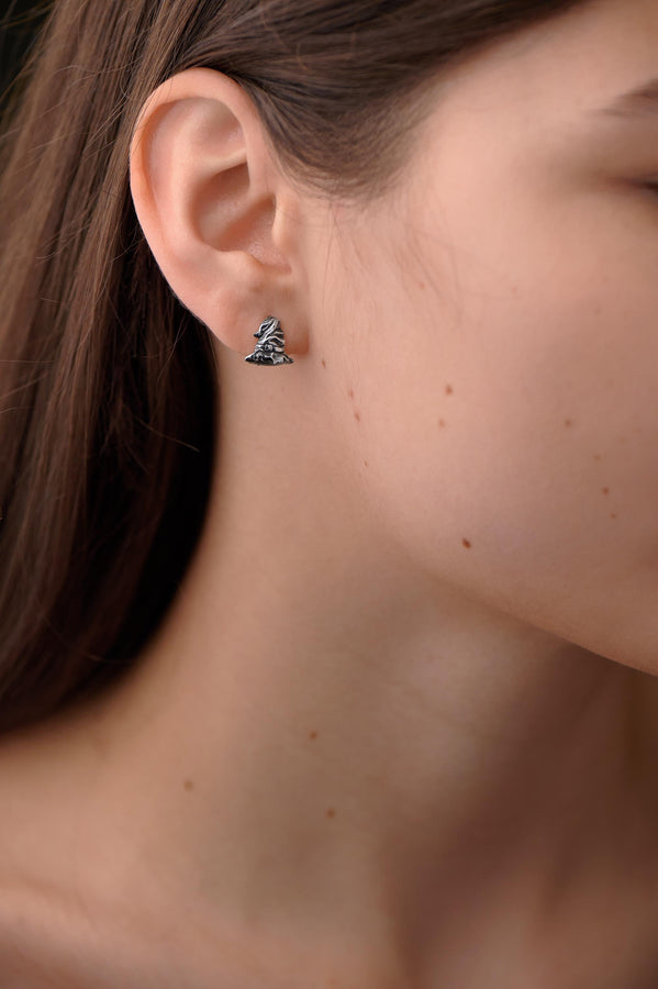 Sterling Silver Witch Earrings: Broom & Hat, Halloween Jewelry (etsy image id: 5483080132)
