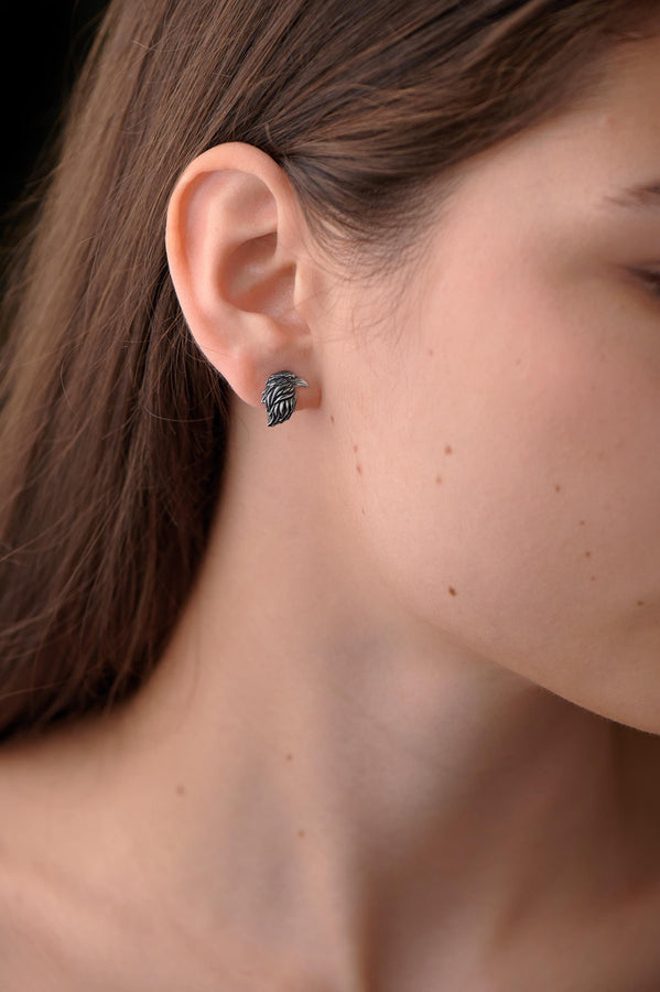 Oxidized Sterling Silver Crow Earrings: Gothic Raven Jewelry (etsy image id: 5228373986)