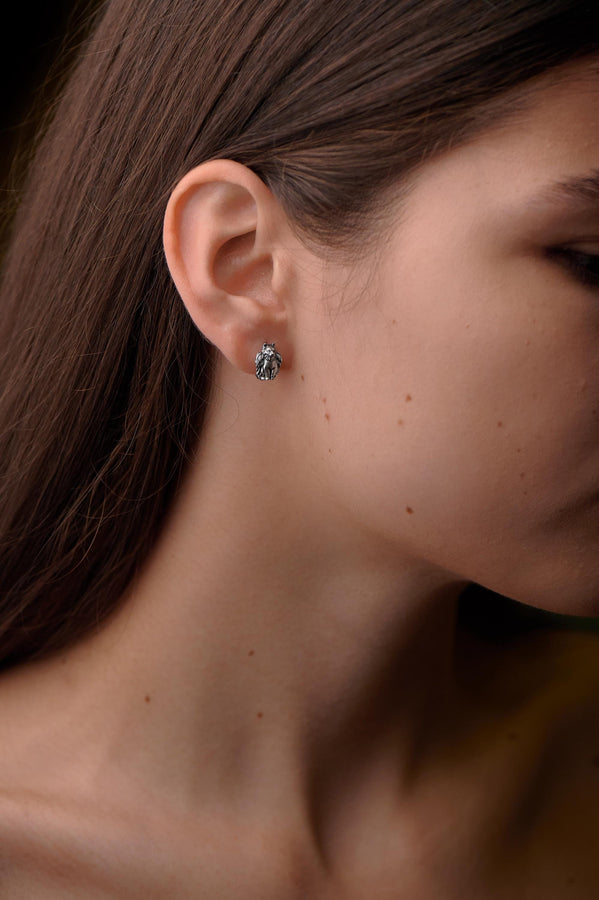 Sterling Silver Angel and Demon Cat Earrings, Gothic Kitten Jewelry (etsy image id: 7412043763)