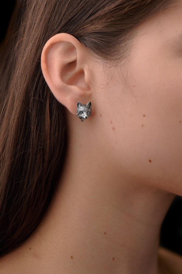 silver earrings	earrings	jewelry	Sterling silver	animal earrings	animal jewelry	Silver Fox Earrings	Fox	Silver Earrings	fox head earrings	Silver jewelry fox	fox earrings	Silver Fox (etsy image id: 6531082485)