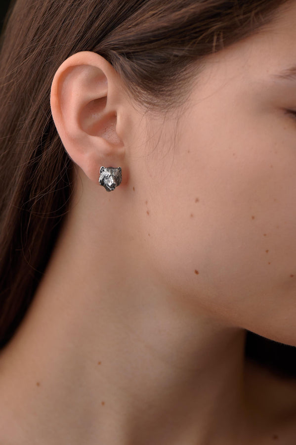 Sterling Silver Wolverine Earrings: Animal Lover Jewelry (etsy image id: 7349562486)