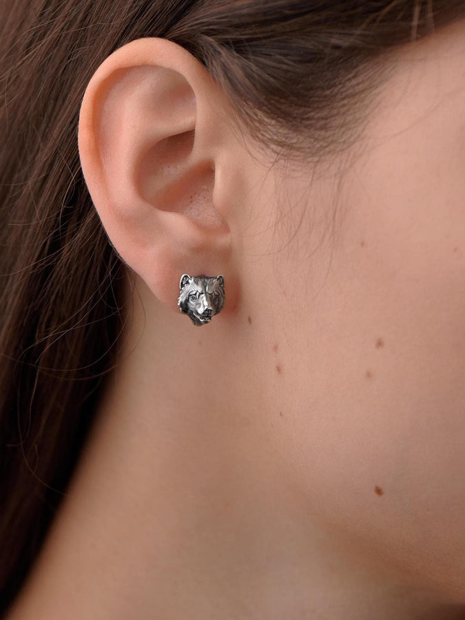 Sterling Silver Wolverine Earrings: Animal Lover Jewelry (etsy image id: 7349562486)