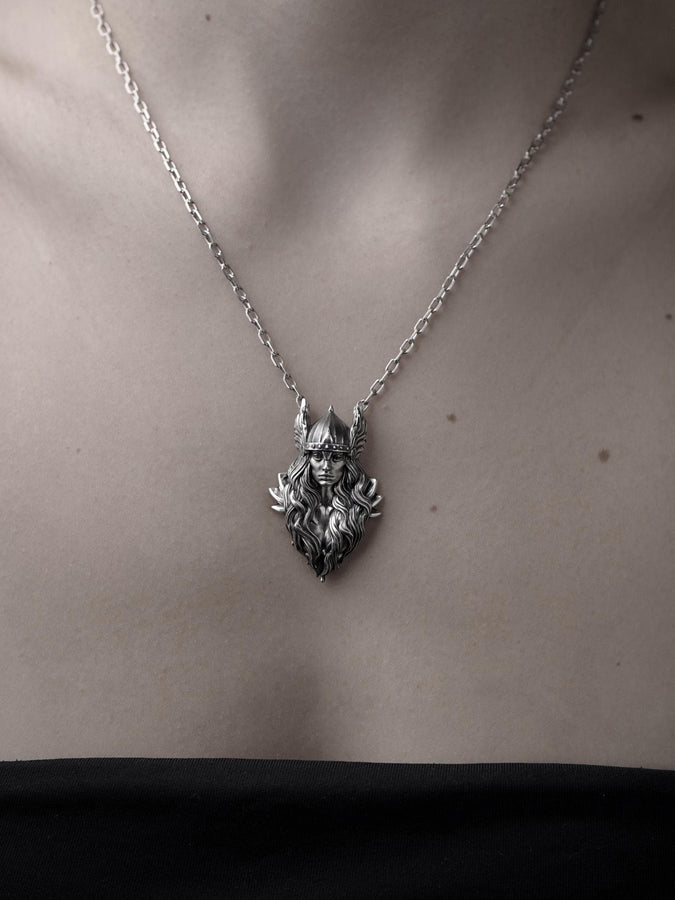 Sterling Silver Valkyrie Pendant: Norse Mythology Viking Jewelry (etsy image id: 4929866912)