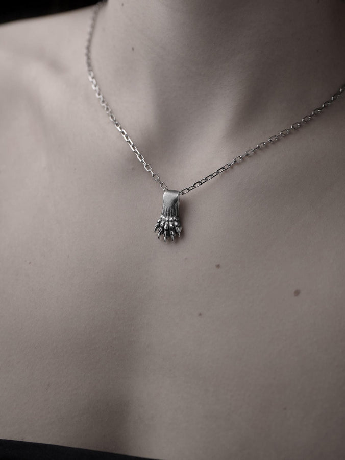 Sterling Silver Wolverine Paw Pendant: Handcrafted Animal Necklace (etsy image id: 7349349066)
