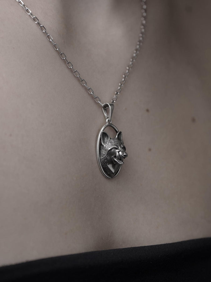 Sterling Silver Fox Pendant – Playful Animal Necklace for Nature Lovers