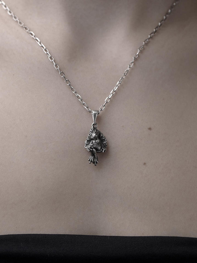 silver pendant	Sterling silver	Sloth jewelry	pendant	silver necklace	Pendant Frog	Frog necklace	jewelry frog	gift	jewelry