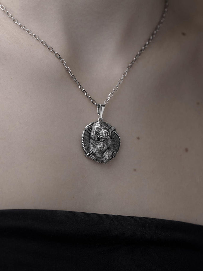 pendant	dog pendant	dog jewelry	silver pendant	dog necklace	sterling silver	handmade pendant	gift for her (etsy image id: 4586414060)
