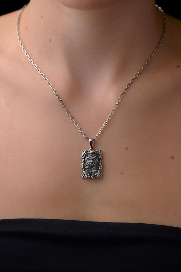 Sterling Silver Pendant Owl with Owlets, Bird jewelry, Owl with Owlets Necklace, Bird Lovers Pendant, Owl Lovers Gift, Handmade Jewelry (etsy image id: 7235929255)