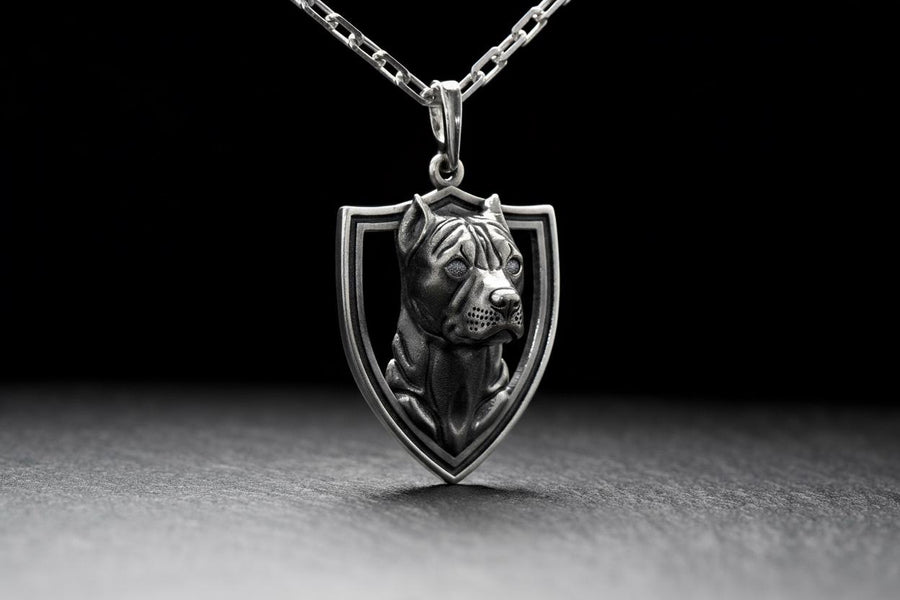 Sterling Silver Pendant Staffordshire Terrier, Necklace Dog, Handmade Dog Jewelry, Animal Pendant, Dog Lovers Gift, Staffordshire Necklace (etsy image id: 7372845956)