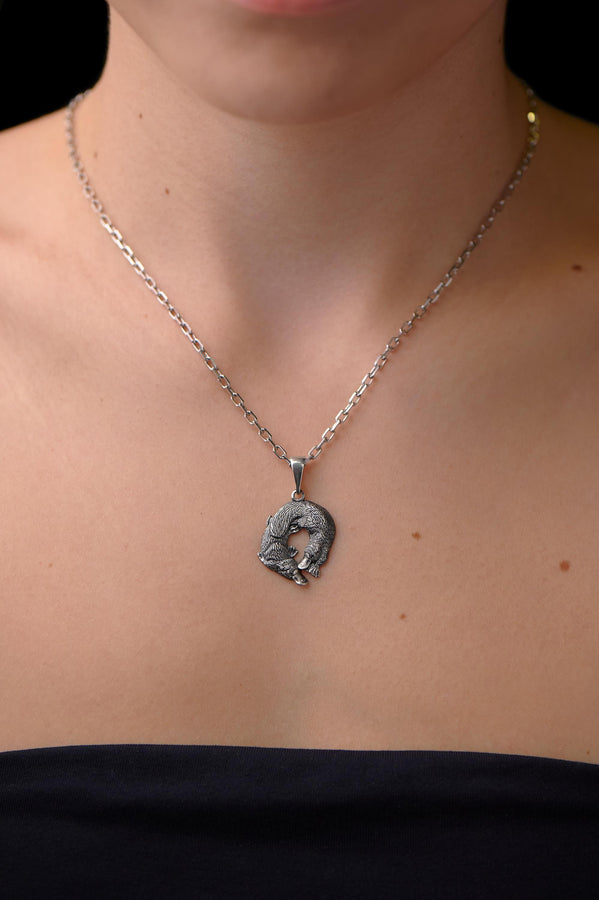 Sterling Silver Platypus Pendant: Handmade Animal Necklace (etsy image id: 7339256000)