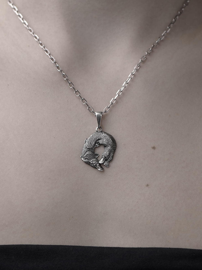 Sterling Silver Platypus Pendant: Handmade Animal Necklace (etsy image id: 7339256000)