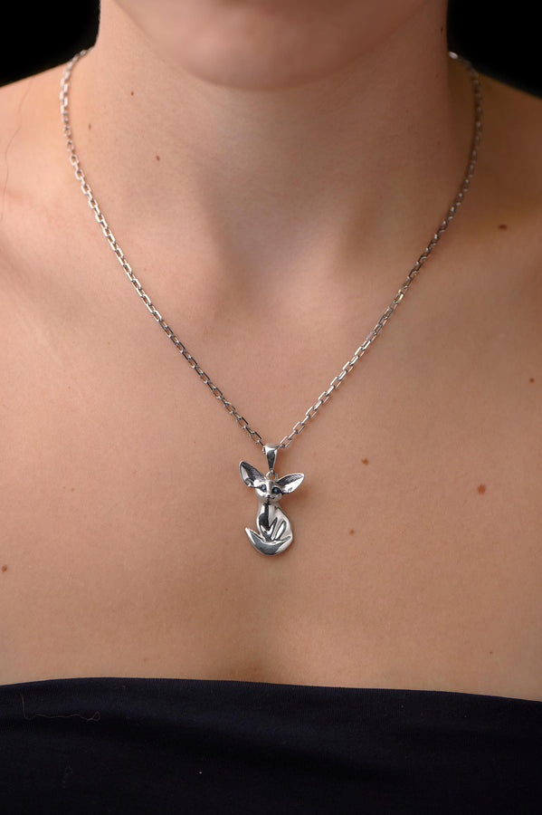 fuchs pendant	fox necklace	fox pendant	fox jewelry	silver fox pendant	fox necklace women (etsy image id: 4586115015)