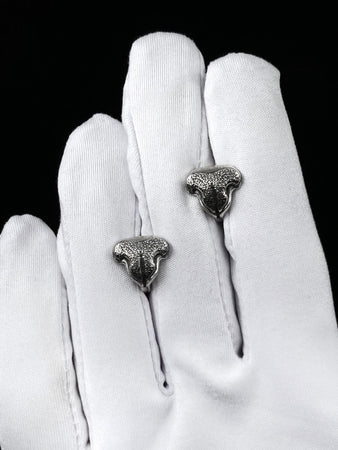 Cat Nose Earrings Silver – Sterling Silver Feline Nose Studs | Minimalist Animal Lover Jewelry, Subtle Cat Charm (etsy image id: 7373616758)