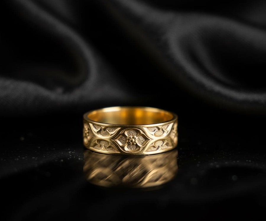 Sterling Silver Gothic Ring, Medieval Wedding Band, Handmade Fantasy Jewelry, Unique Gift for Him, Dark Silver Ring, Goth Accessories (etsy image id: 7375336676)