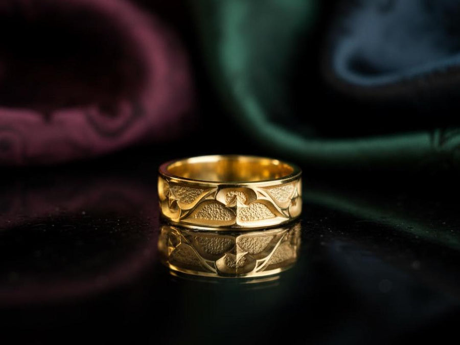 Gothic Wedding Ring Silver – Sterling Silver Medieval Band with Blackened Details | Unique Dark Romance Jewelry for Him and Her (etsy image id: 7375508410)