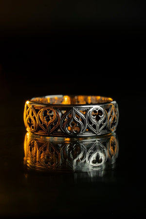 Handmade Oxidized Sterling Silver Gothic Ring: Medieval Jewelry (etsy image id: 7375527992)