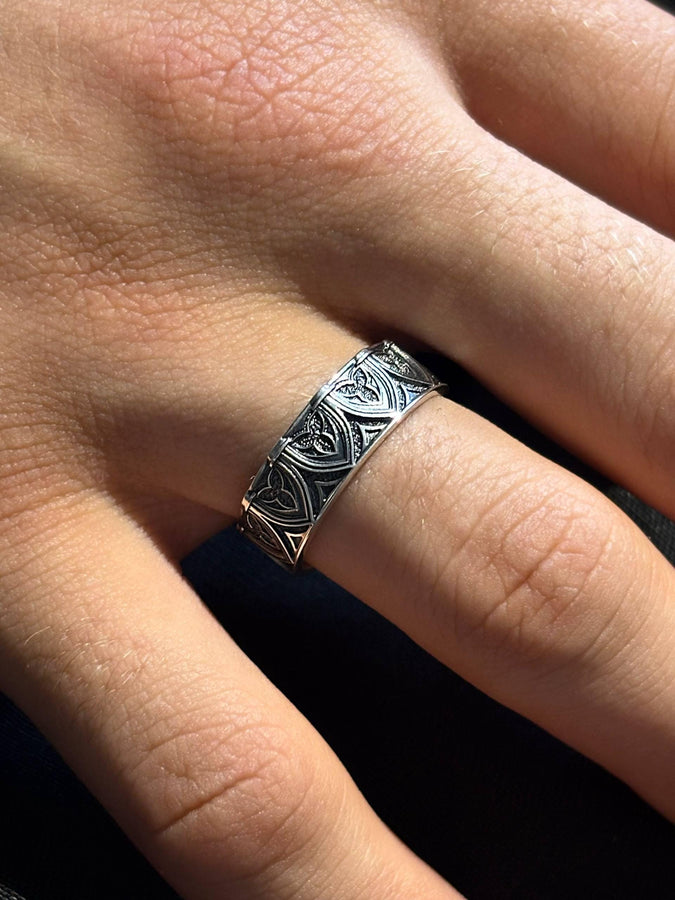 Oxidized Sterling Silver Gothic Ring: Handmade Medieval Jewelry (etsy image id: 7424756295)