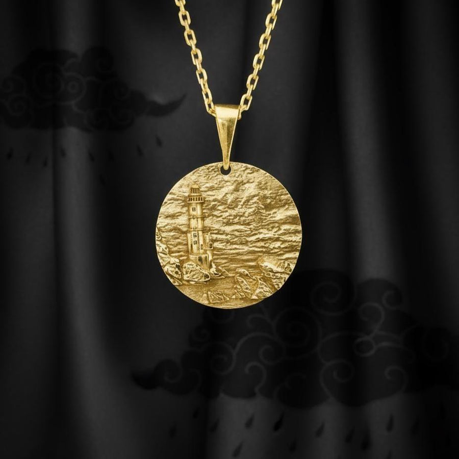 Sterling Silver Lighthouse Pendant: Sea Lover's Necklace (etsy image id: 7384533291)