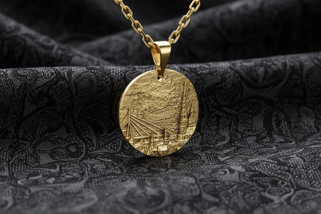 Sterling Silver Riga Cityscape Pendant: Latvia Travel Souvenir (etsy image id: 7384627169)