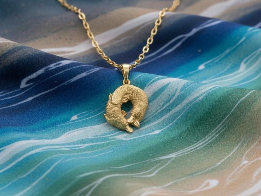Sterling Silver Platypus Pendant: Handmade Animal Necklace (etsy image id: 7339256000)