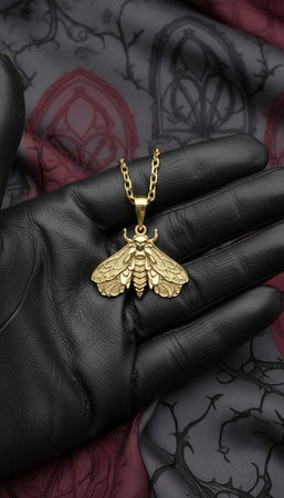 Sterling Silver Moth Pendant: Handmade Insect Necklace (etsy image id: 7387545427)