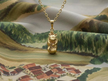 Sterling Silver Pig Pendant: Handmade Animal Jewelry (etsy image id: 7387760831)