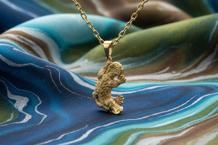 Sterling Silver Platypus Pendant: Handmade Animal Necklace (etsy image id: 7388704411)