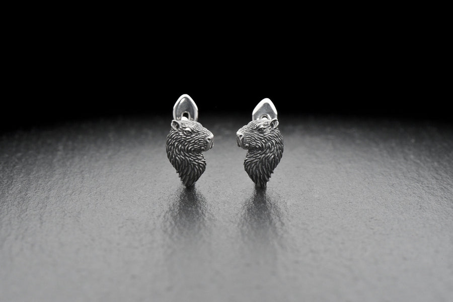 Sterling Silver Capybara Earrings: Handmade Animal Jewelry (etsy image id: 7394205589)