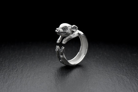 totem	men's gift	animal jewelry	animal ring	silver ring	men gift	hunter trofei	pig lover	totem pig	pig ring	pig gift	cute pig	anneau de cochon
