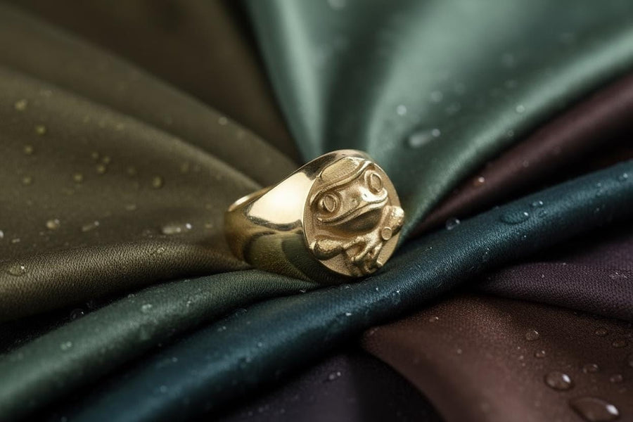 Sterling Silver Frog Ring: Handmade Animal Jewelry (etsy image id: 7395505729)