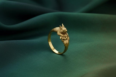 Sterling Silver Squirrel Ring: Animal Lover Jewelry
