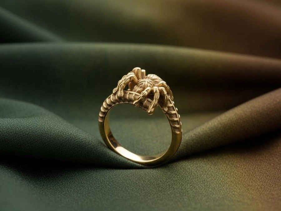 Introducing the Spider Ring, a unique and daring piece of jewelry that celebrates the beauty and mystery of one of the most fascinating creatures in the natural world. (etsy image id: 4626545839)