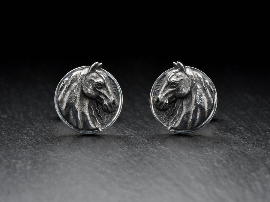 Sterling Silver Horse Cufflinks: Handcrafted Animal Jewelry Gift (etsy image id: 7397166197)
