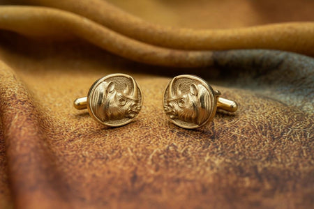 Sterling Silver Rhino Cufflinks, Animal Jewelry Gift (etsy image id: 7397174547)