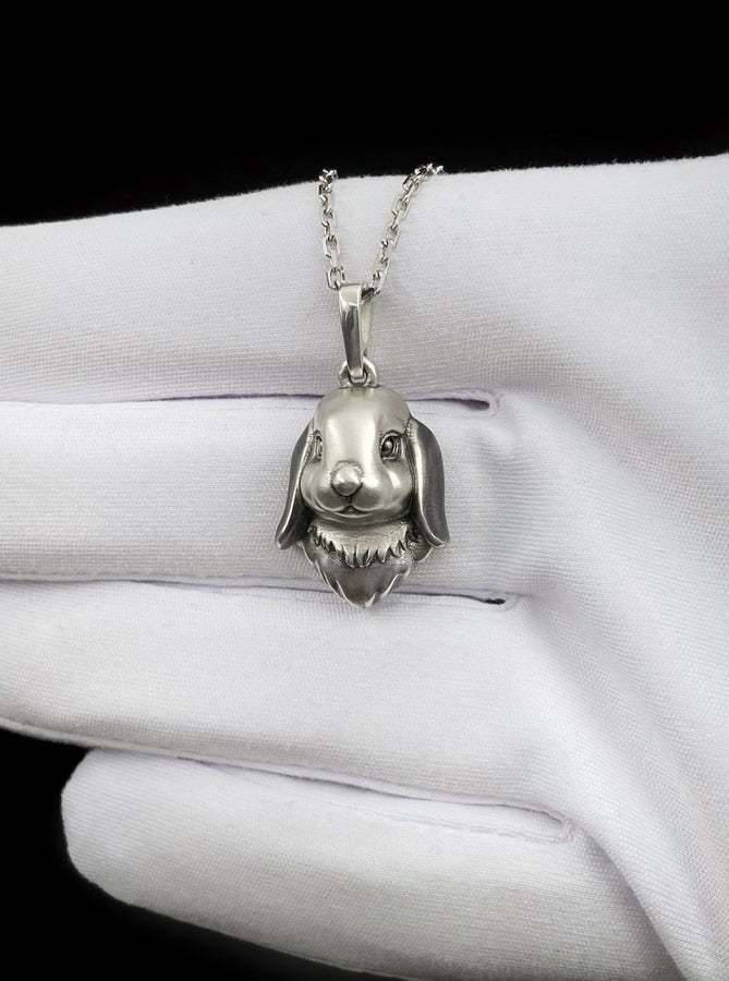 Add a touch of whimsy to your jewelry collection with our adorable Sterling Silver Bunny Pendant! Crafted with precision and attention to detail, this charming pendant features a delightful bunny motif that will capture the hearts of animal lovers and fashion enthusiasts alike. (etsy image id: 7397436045)