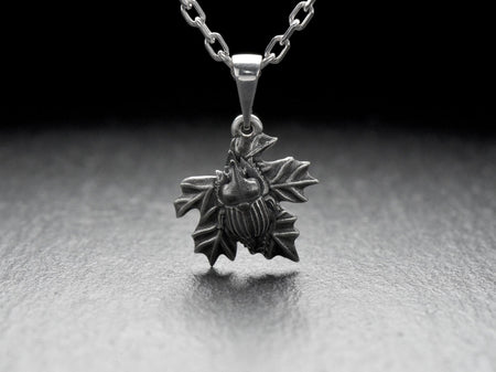 Silver pendant	Beetle pendant	Beetle necklace	Silver necklace	Beetle	Beetle lovers	Beetle jewelry	gift	silver jewelry	Insect pendant	Insect jewelry	Insect	gift for him (etsy image id: 7397594127)